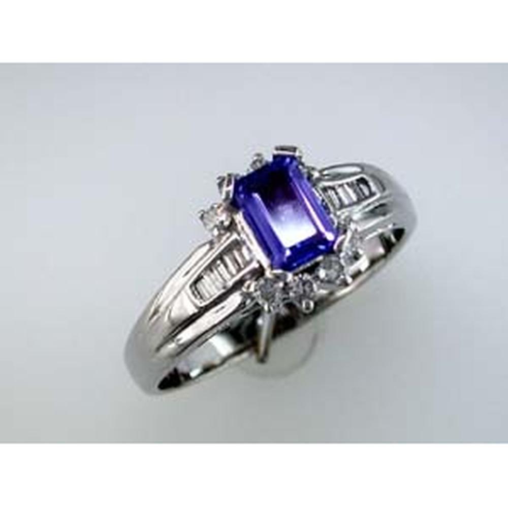 Royal 14K White Gold Tanzanite & Diamond Ring - 0.70 Carat Total Gem Weight