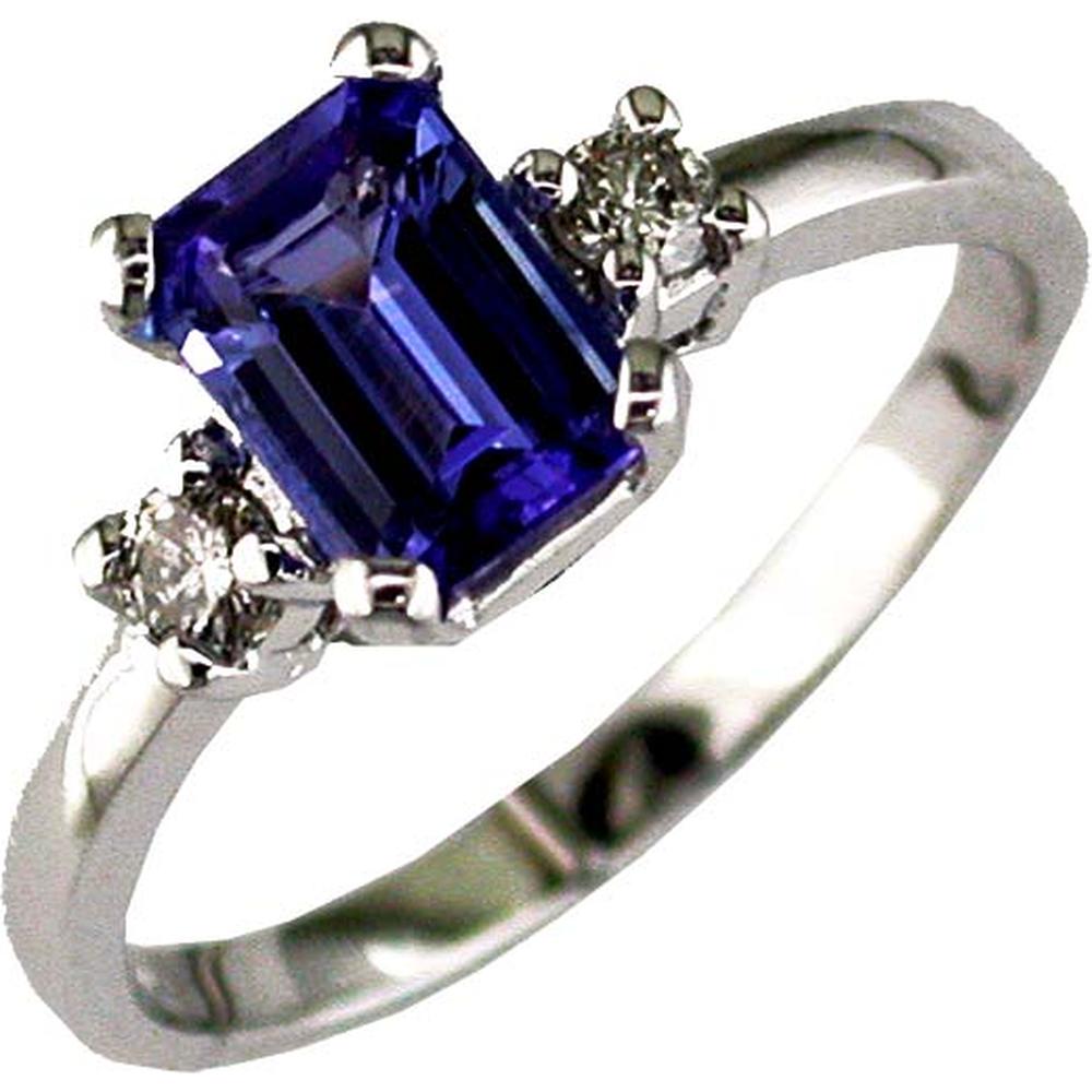 Royal 14K White Gold Tanzanite & Diamond Ring - 1.15 Carat Tanzanite, Round Diamonds - Timeless Elegance