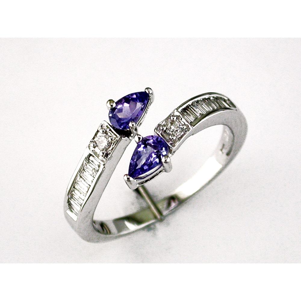 Royal 14K White Gold Tanzanite & Diamond Ring - Celestial Elegance