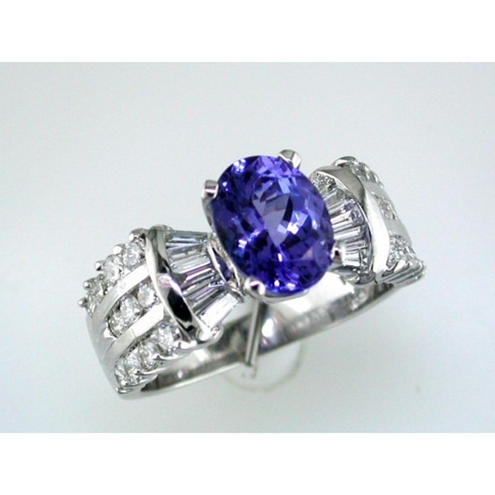 Royal 14K White Gold Tanzanite & Diamond Ring - Elegance Defined
