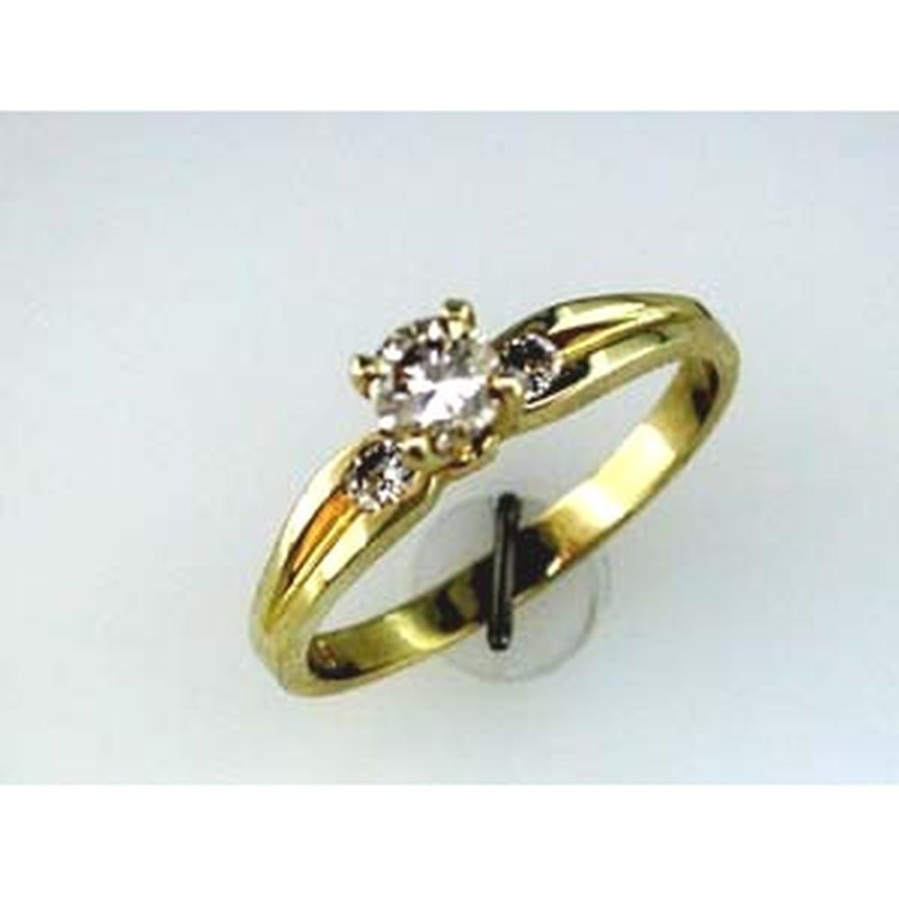 Royal 14K Yellow Gold 0.24 Carat Diamond Halo Engagement Ring