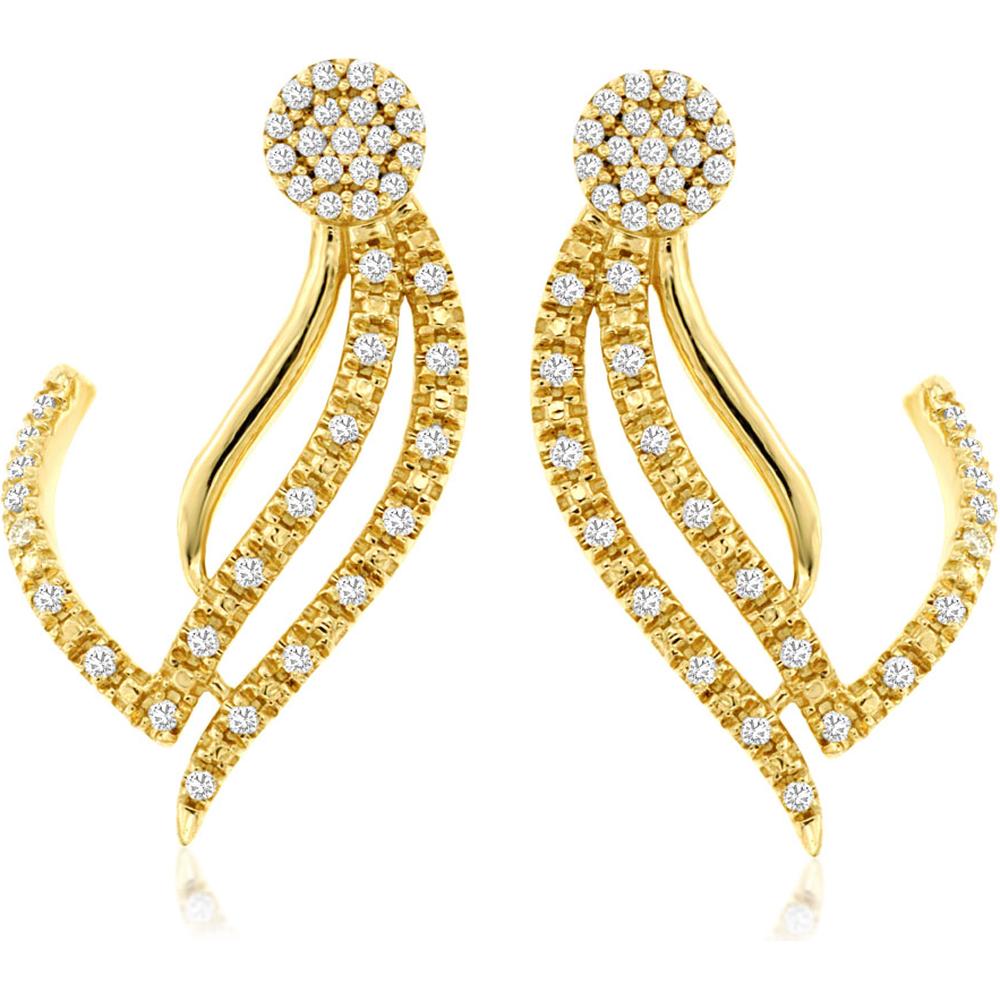 Royal 14K Yellow Gold 0.25 Carat Diamond Stud Earrings