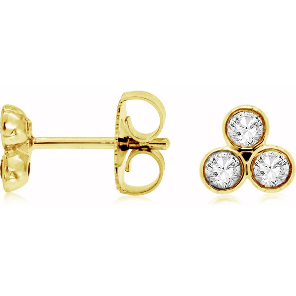 Royal 14K Yellow Gold 0.30 Carat Diamond Stud Earrings