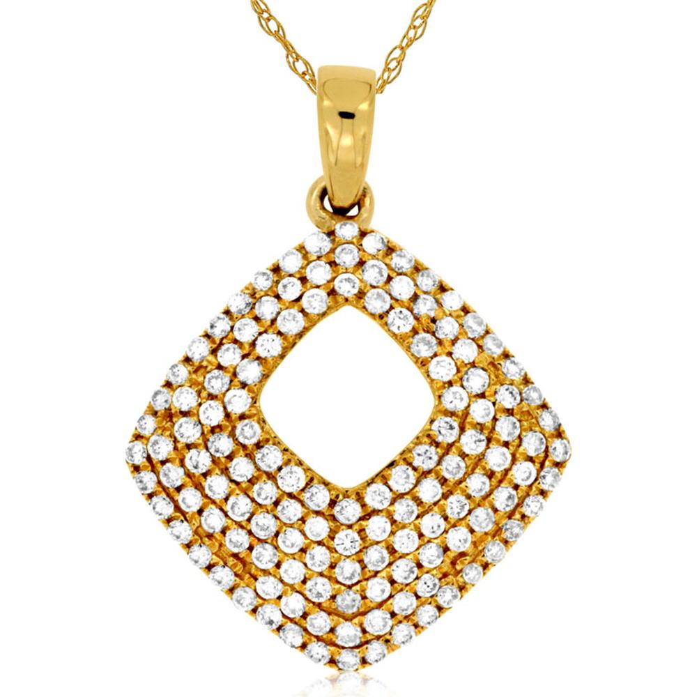 Royal 14K Yellow Gold 0.37 Carat Diamond Pendant