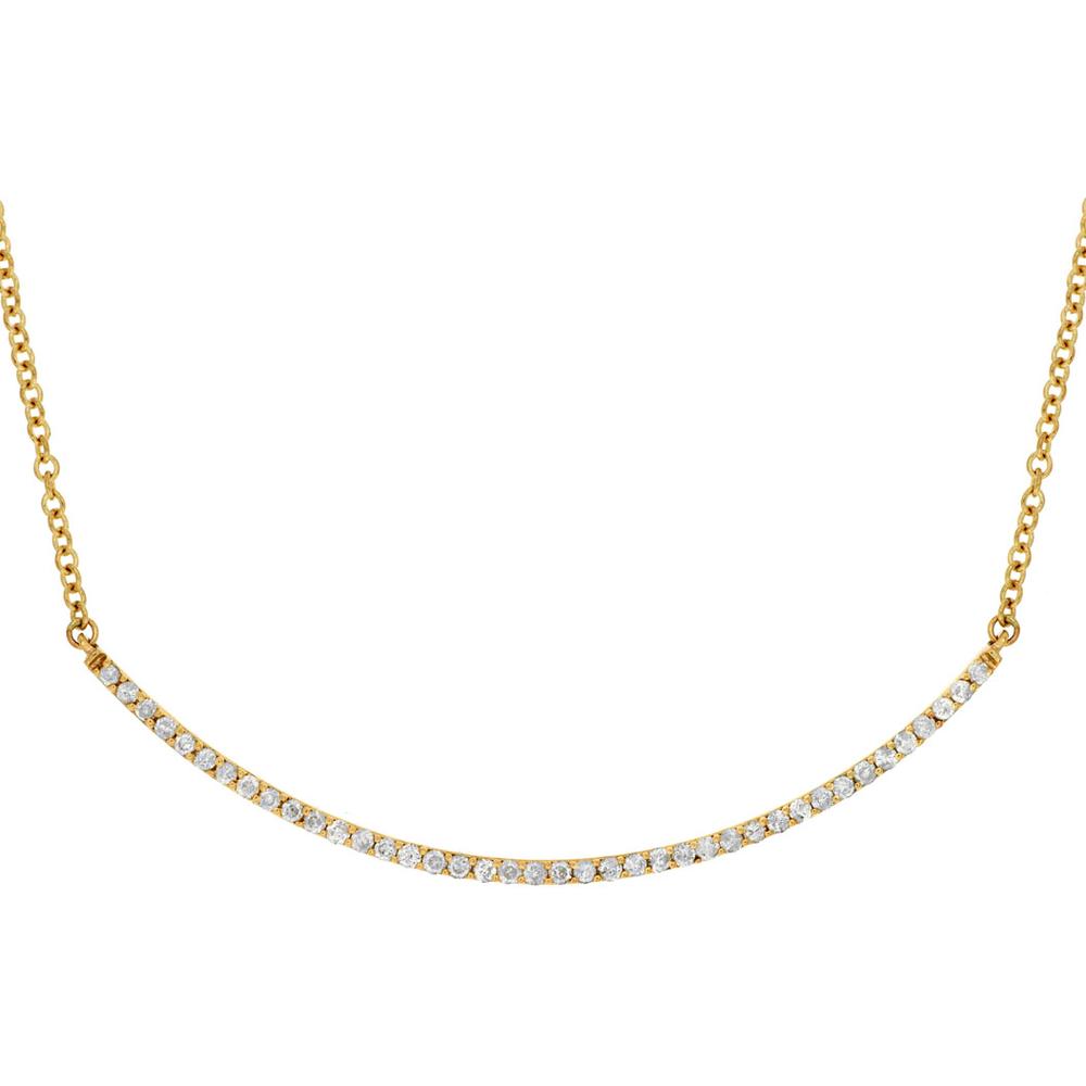 Royal 14K Yellow Gold 0.50 Carat Diamond Necklace