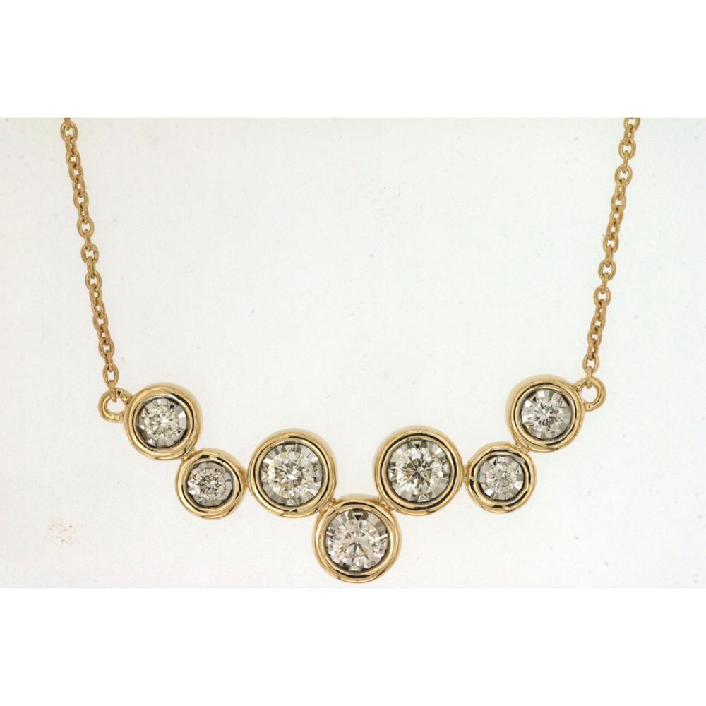 Royal 14K Yellow Gold 0.50 Carat Diamond Necklace