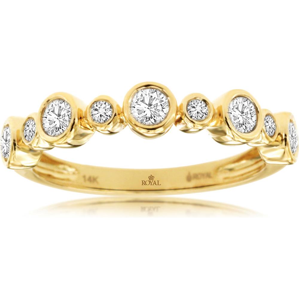 Royal 14K Yellow Gold 0.50 Carat Diamond Wedding Band