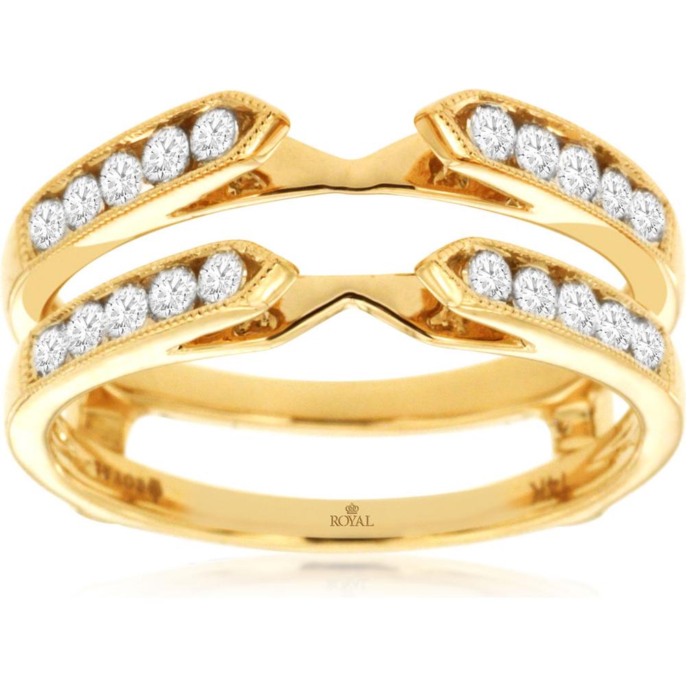 Royal 14K Yellow Gold 0.50 Carat Ladies Diamond Insert Ring