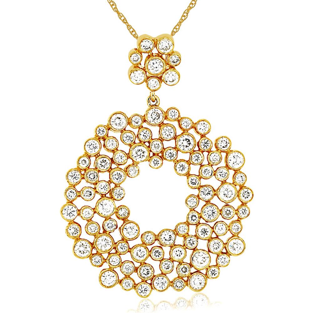 Royal 14K Yellow Gold 1.60 Carat Diamond Pendant