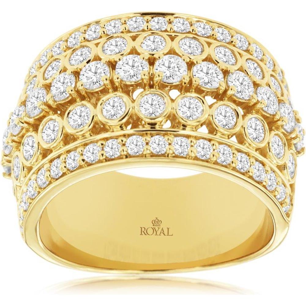 Royal 14K Yellow Gold 2 Carat Diamond Wedding Band