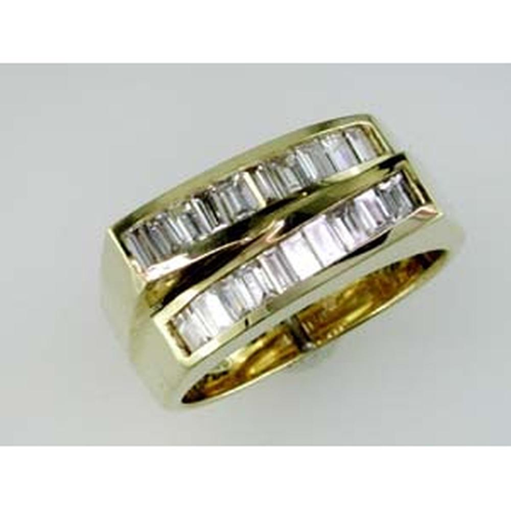 Royal 14K Yellow Gold Baguette Diamond Ring - 1.10 Carat Total Weight