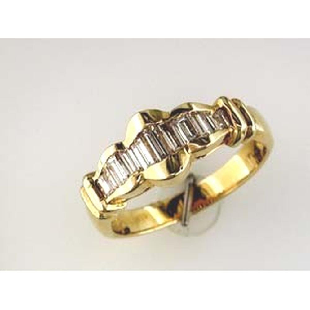 Royal 14K Yellow Gold Baguette Diamond Wedding Ring - 0.70 Carat Total Diamond Weight