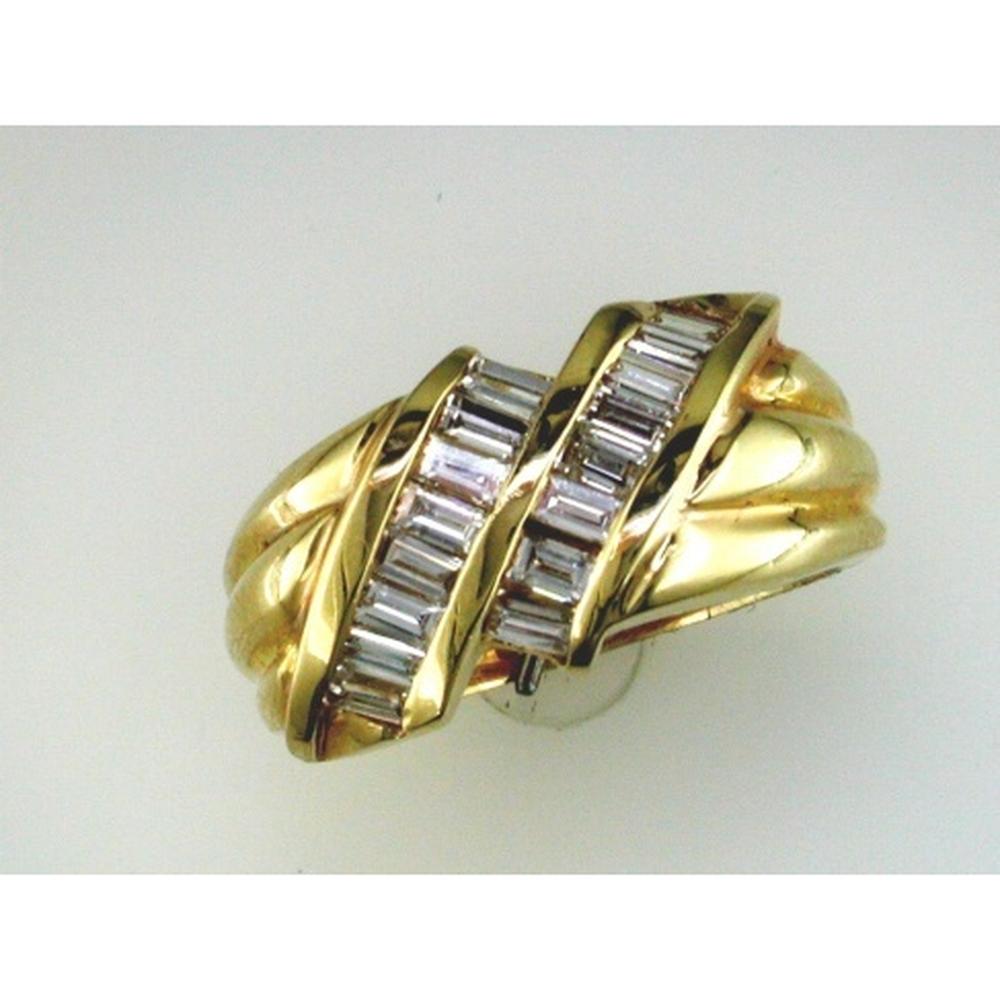 Royal 14K Yellow Gold Baguette Diamond Wedding Ring - 1.10 Carat Total Diamond Weight