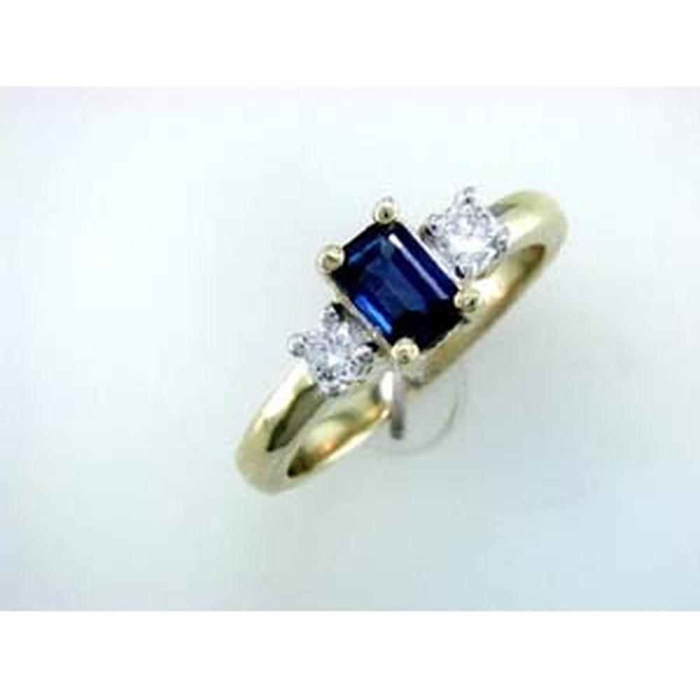 Royal 14K Yellow Gold Celestial Sapphire & Diamond Ring - 0.75 Carat Sapphire