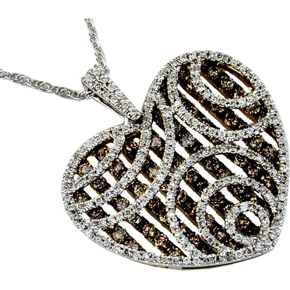 Royal 14K Yellow Gold Diamond & Mocha Diamond Pendant - Radiant Elegance