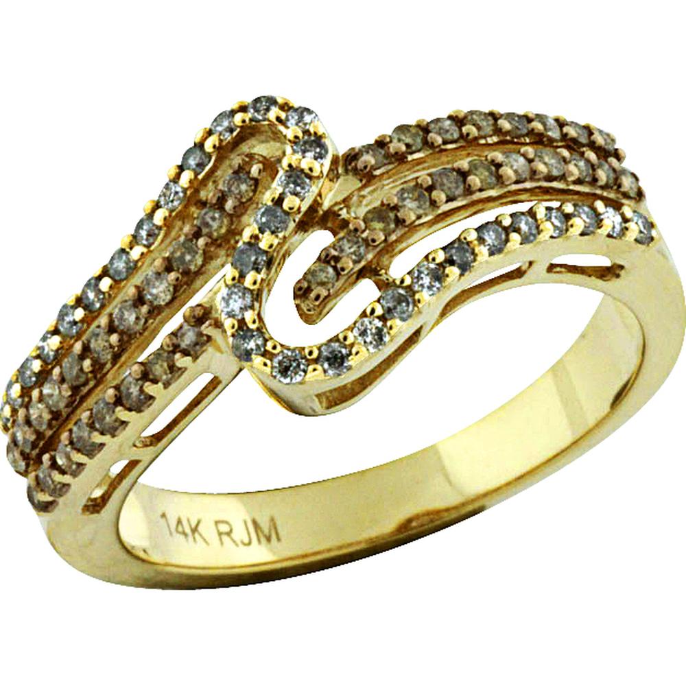 Royal 14K Yellow Gold Diamond & Mocha Diamond Whisper Ring - 0.18 Carat Total Diamond Weight