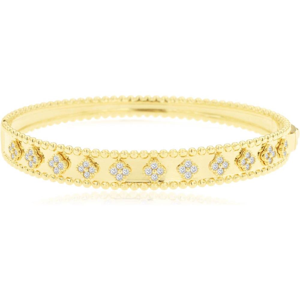 Royal 14K Yellow Gold Diamond Bangle - 0.58 Carat Total Diamond Weight