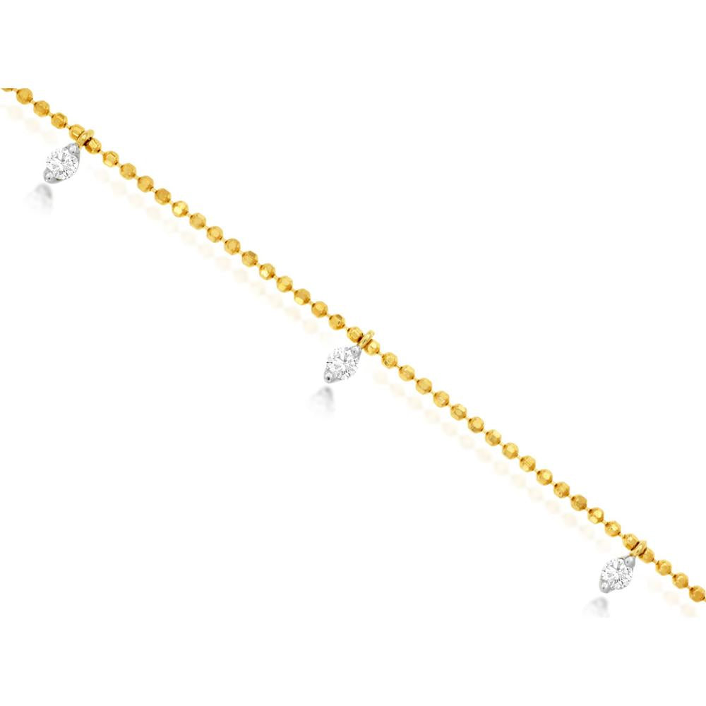 Royal 14K Yellow Gold Diamond Bracelet - Sparkling Elegance