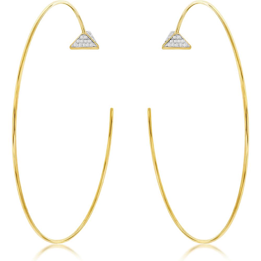Royal 14K Yellow Gold Diamond Earrings - 0.20 Carat Total Diamond Weight
