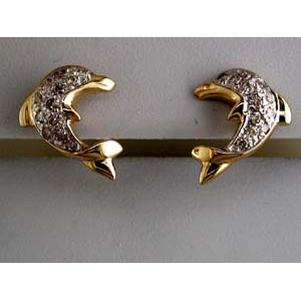 Royal 14K Yellow Gold Diamond Earrings - 0.25 Carat Total Diamond Weight