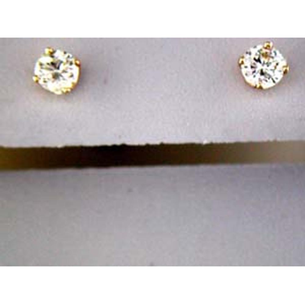 Royal 14K Yellow Gold Diamond Earrings - 0.36 Carat Total Diamond Weight