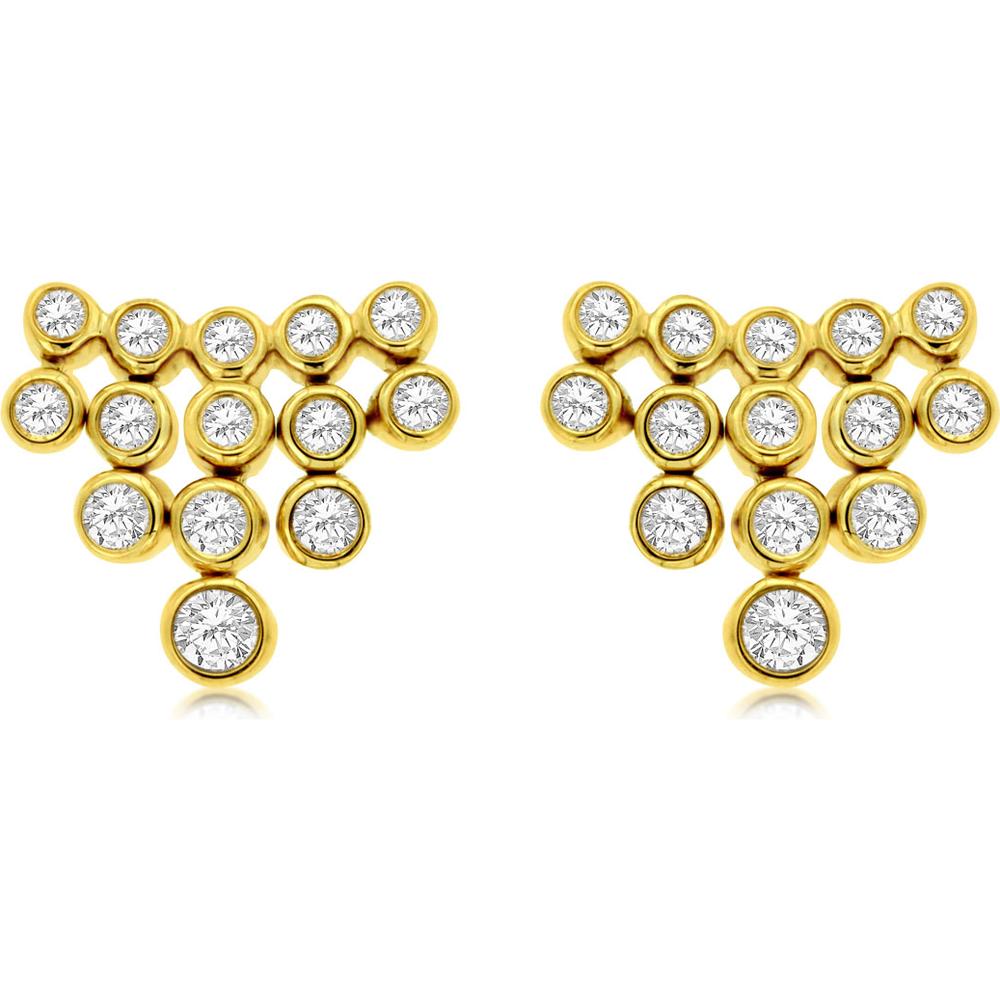 Royal 14K Yellow Gold Diamond Earrings - 0.40 Carat Total Diamond Weight