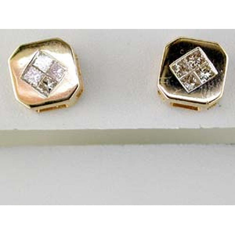 Royal 14K Yellow Gold Diamond Earrings - 0.44 Carat Total Diamond Weight