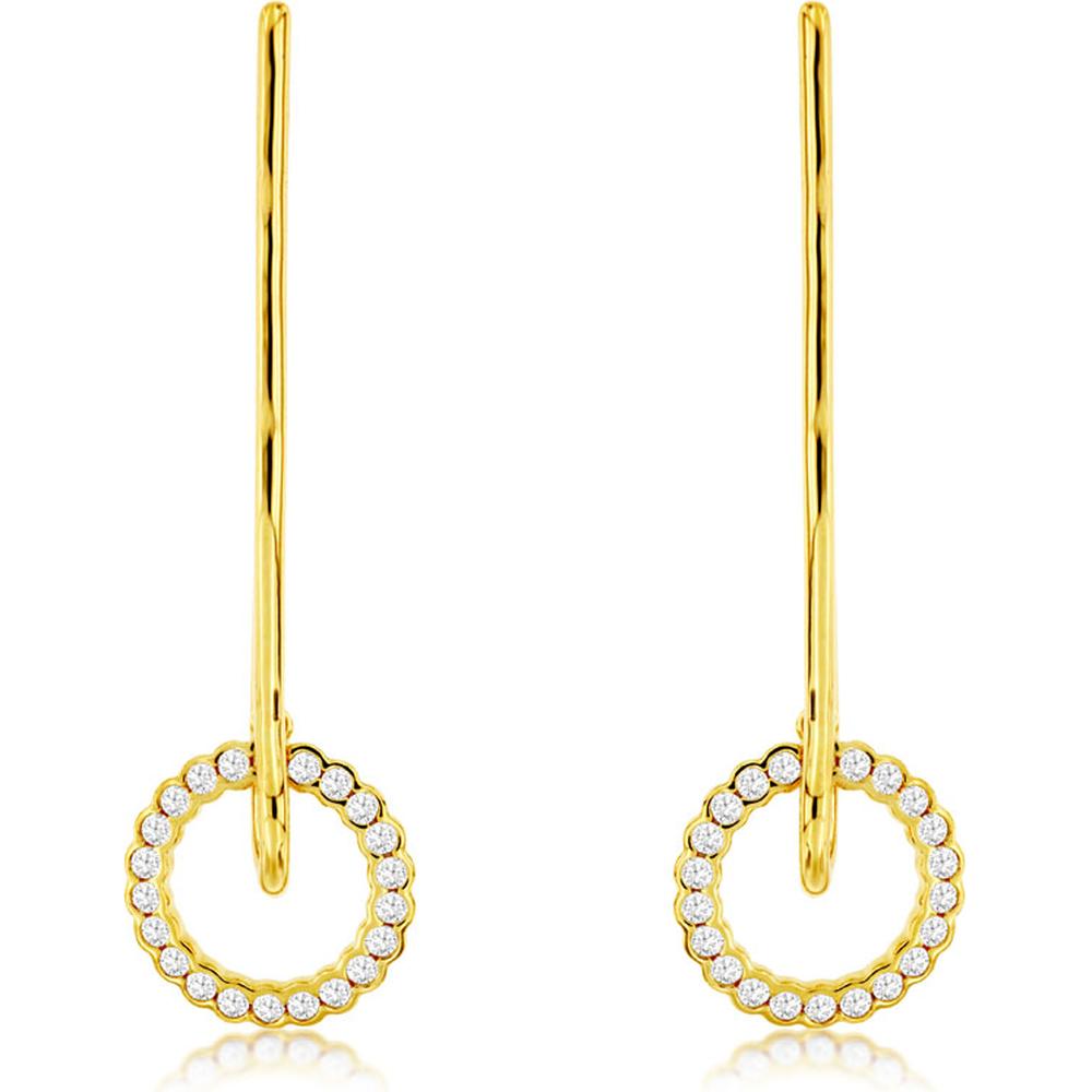 Royal 14K Yellow Gold Diamond Earrings - 0.44 Carat Total Diamond Weight