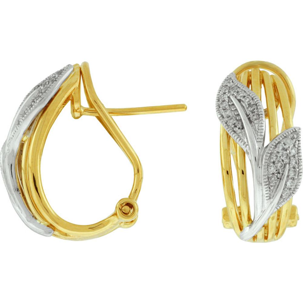 Royal 14K Yellow Gold Diamond Earrings - Timeless Elegance