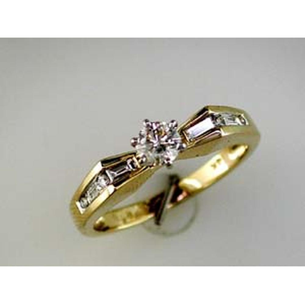 Royal 14K Yellow Gold Diamond Engagement Ring - 0.50 Carat Total Diamond Weight