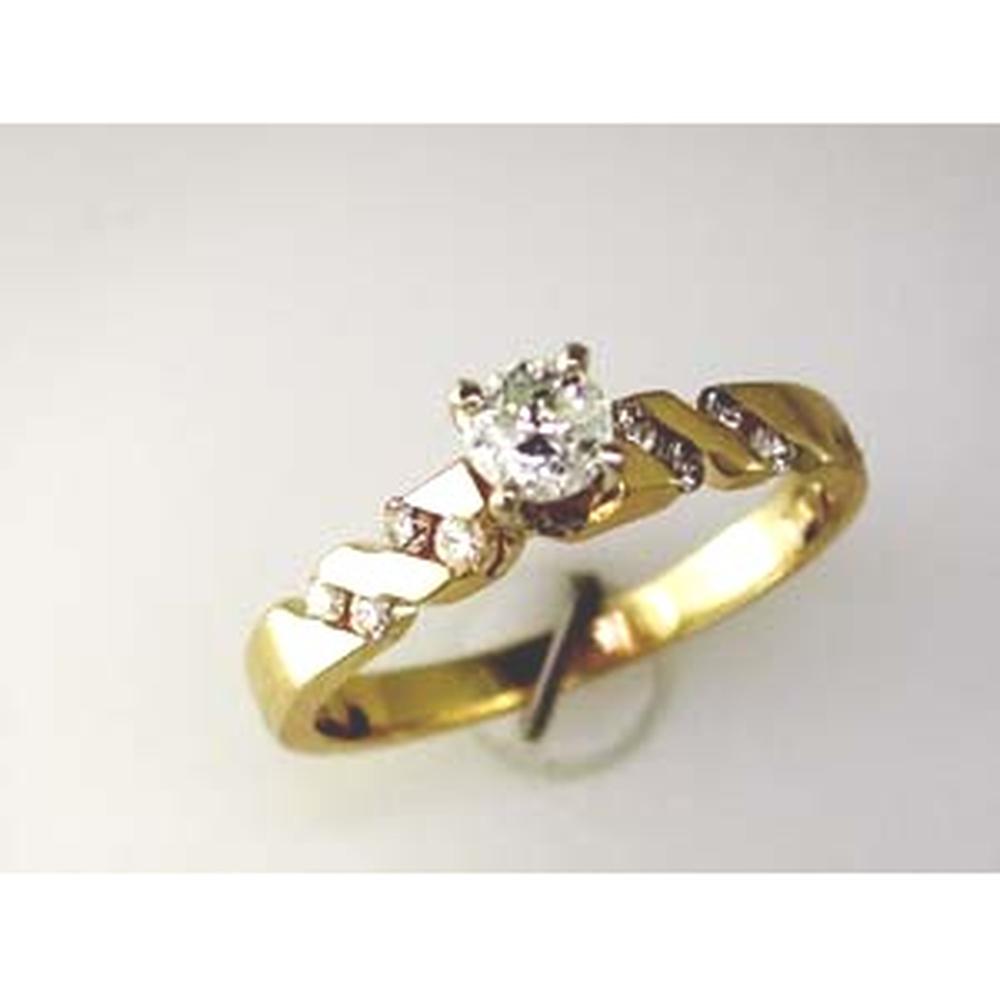 Royal 14K Yellow Gold Diamond Engagement Ring - 0.54 Carat Total Diamond Weight