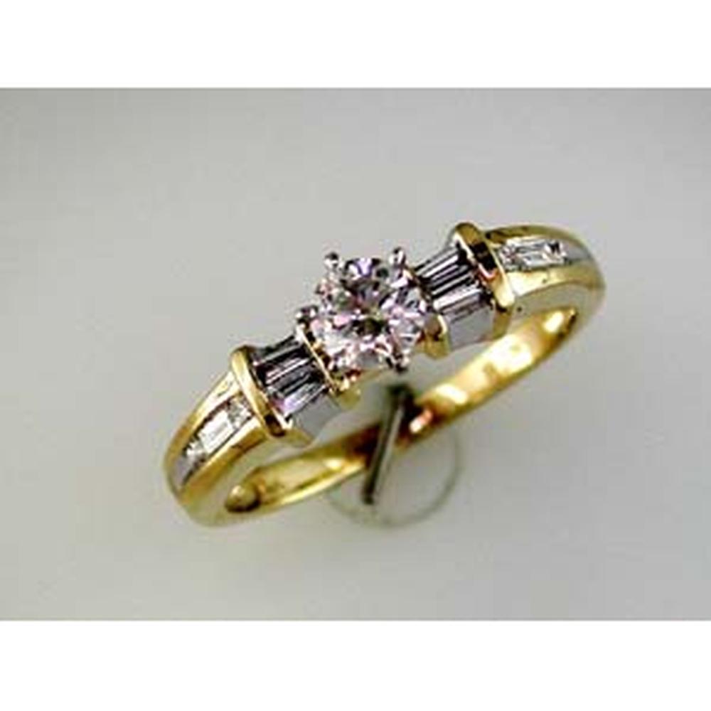 Royal 14K Yellow Gold Diamond Engagement Ring - 0.60 Carat Total Diamond Weight