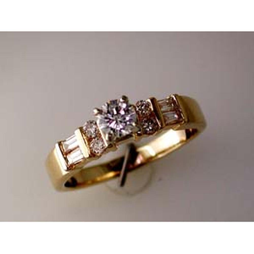 Royal 14K Yellow Gold Diamond Engagement Ring - 0.63 Carat Total Diamond Weight