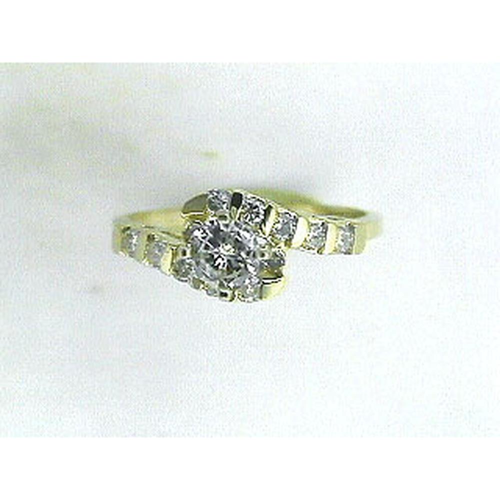 Royal 14K Yellow Gold Diamond Engagement Ring - 0.70 Carat Total Diamond Weight