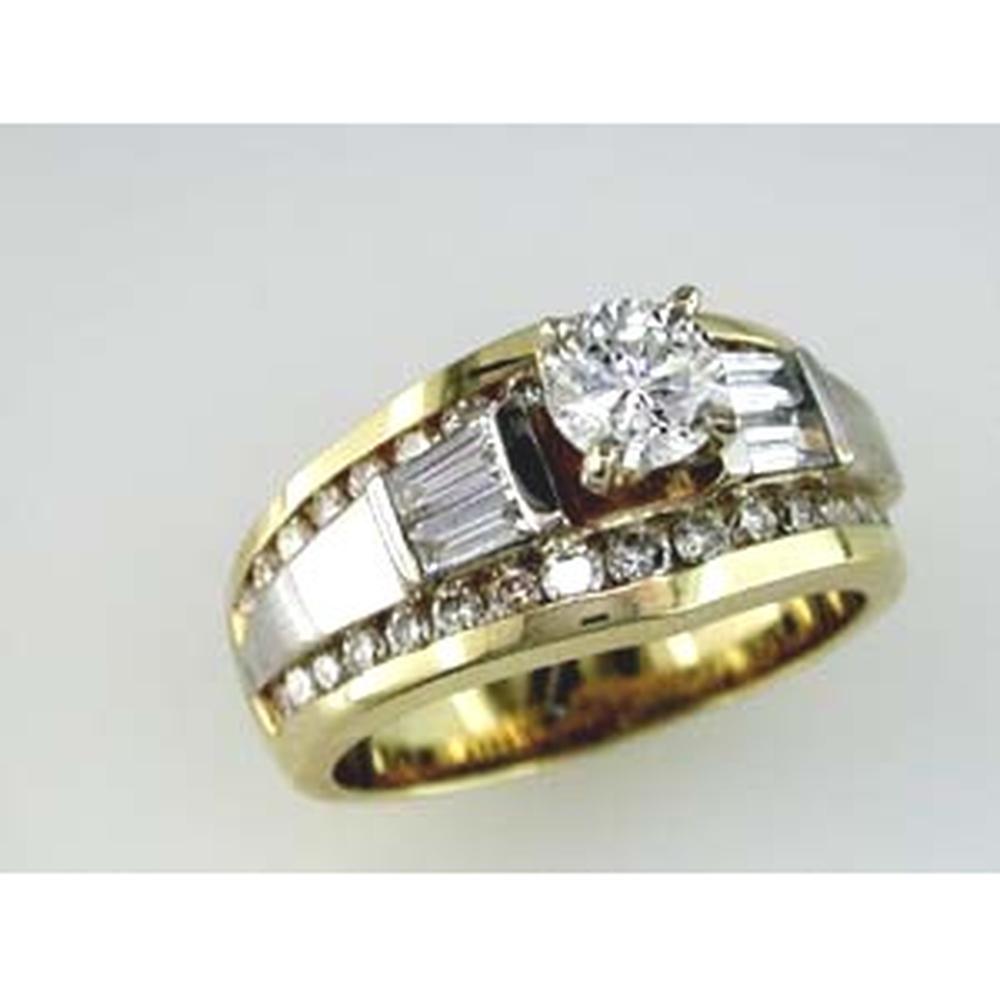 Royal 14K Yellow Gold Diamond Engagement Ring - 2.00 Carat Total Diamond Weight