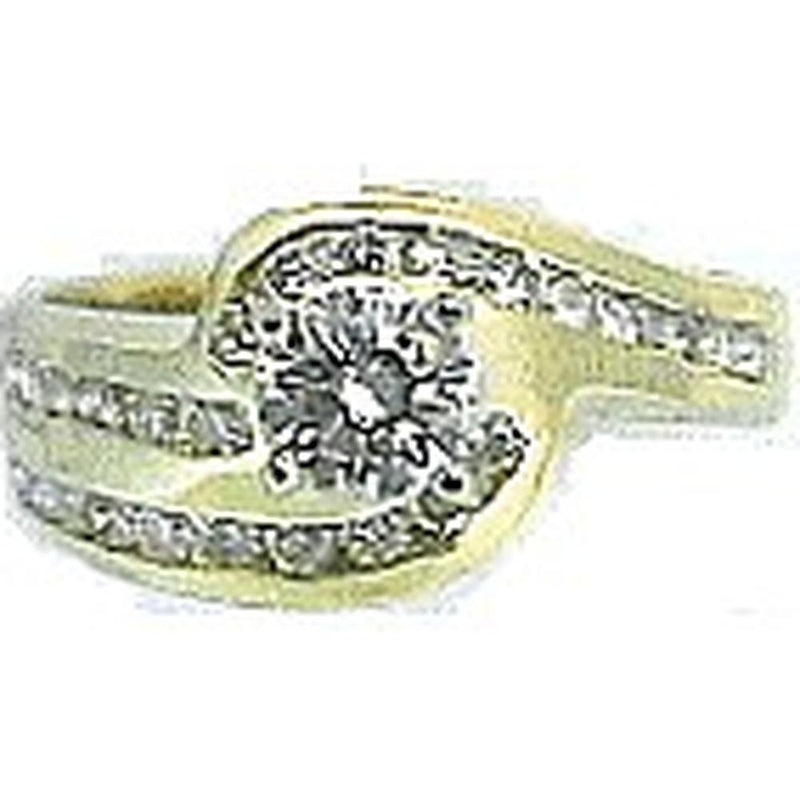 Royal 14K Yellow Gold Diamond Engagement Ring - Timeless Elegance & Radiant Beauty