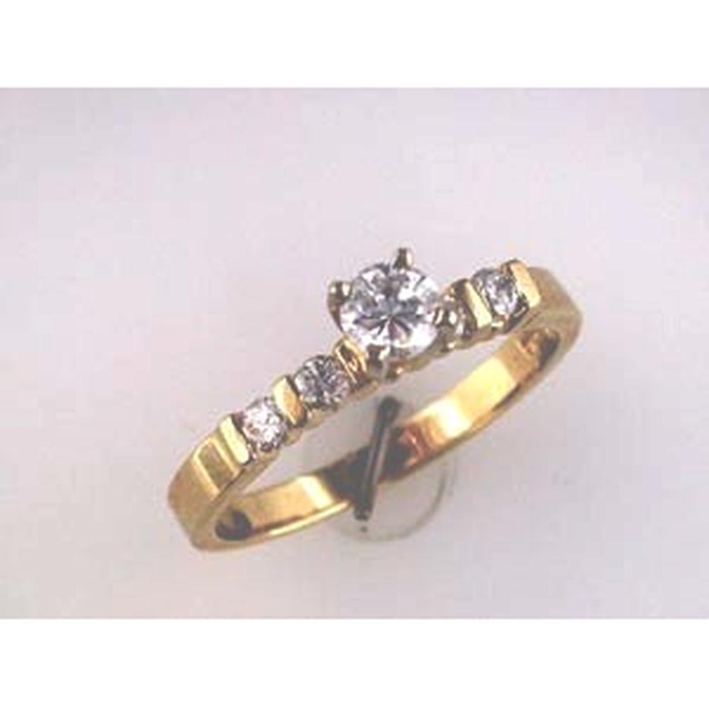 Royal 14K Yellow Gold Diamond Engagement Ring - Timeless Symbol of Love