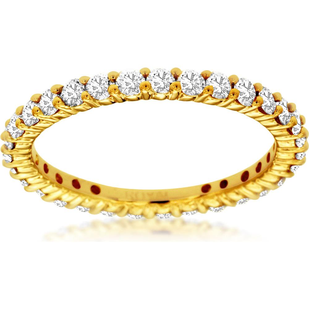 Royal 14K Yellow Gold Diamond Eternity Band - 1.15 Carat Total Diamond Weight