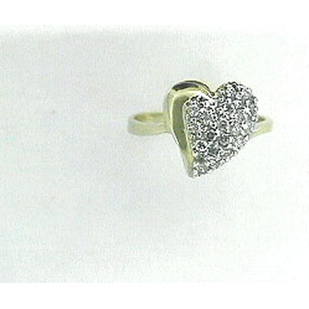 Royal 14K Yellow Gold Diamond Heart Ring - 0.29 Carat Total Diamond Weight