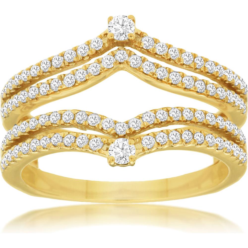 Royal 14K Yellow Gold Diamond Insert Ring - 0.60 Carats Total Diamond Weight