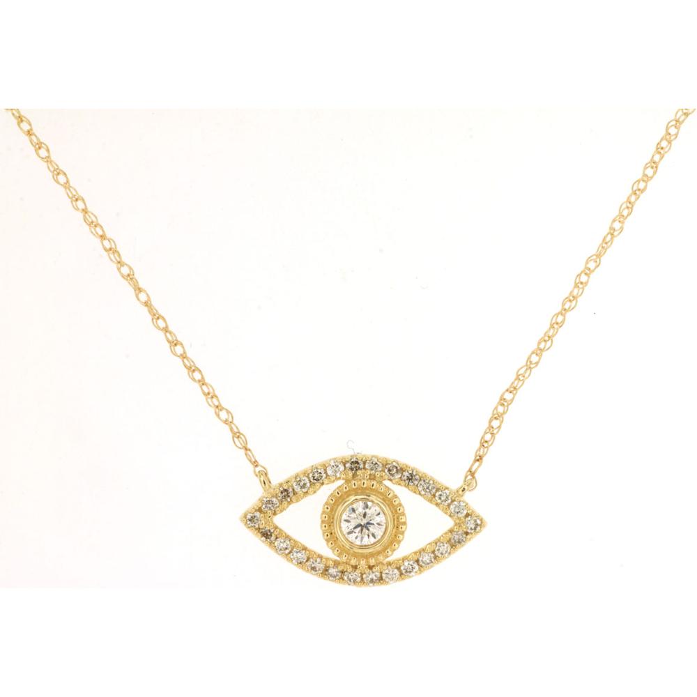 Royal 14K Yellow Gold Diamond Necklace - 0.24 Carat Total Diamond Weight