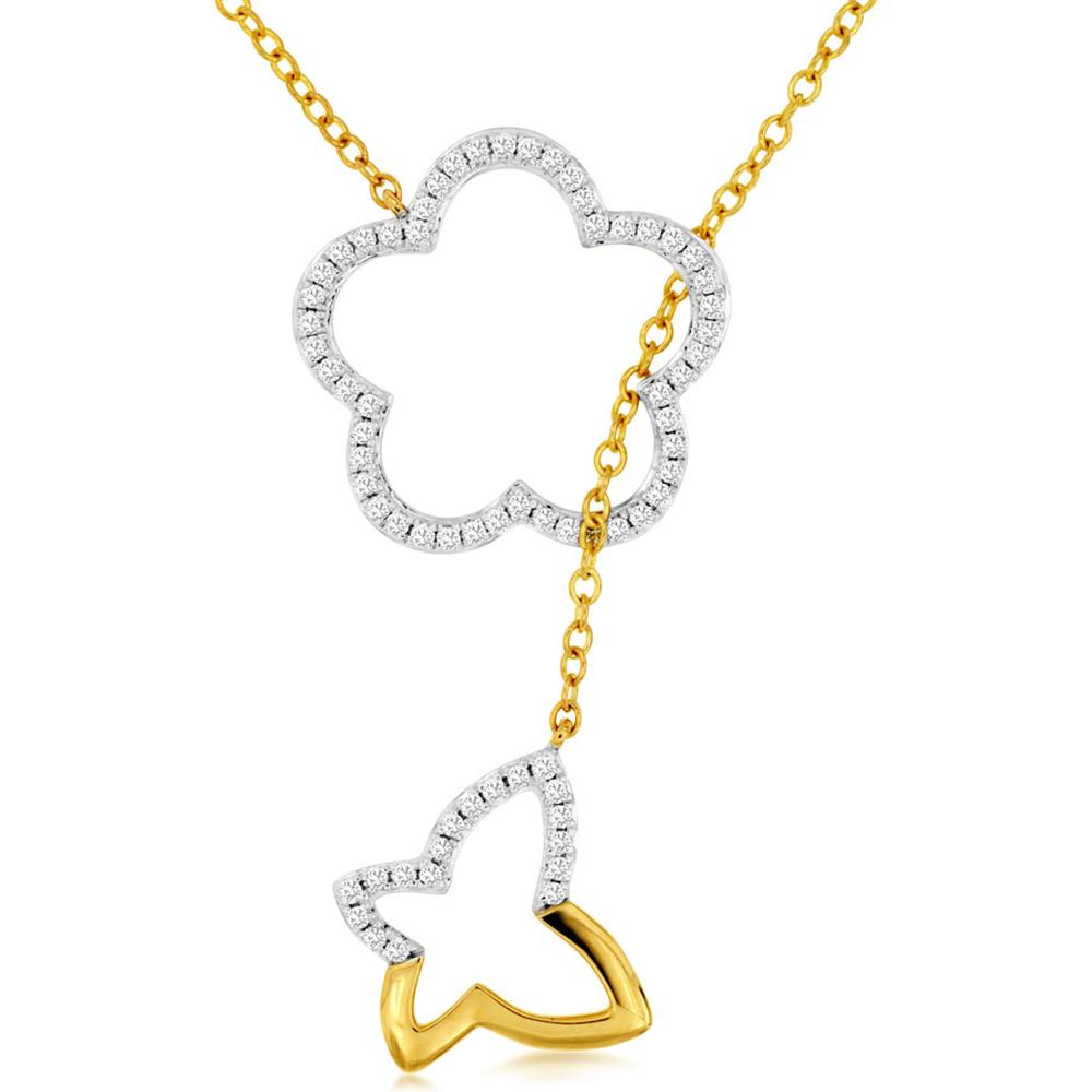 Royal 14K Yellow Gold Diamond Necklace - 0.27 Carat