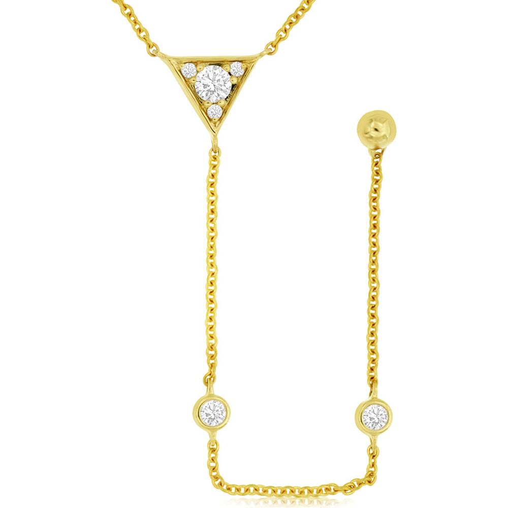 Royal 14K Yellow Gold Diamond Necklace - 0.35 Carat