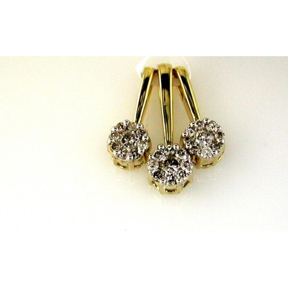Royal 14K Yellow Gold Diamond Pendant - 0.50 Carat Round Cut Diamond in Warm Gold Setting