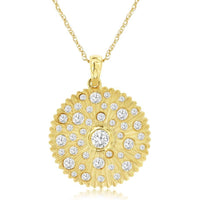 Royal 14K Yellow Gold Diamond Pendant - 0.55 Carat Total Diamond Weight