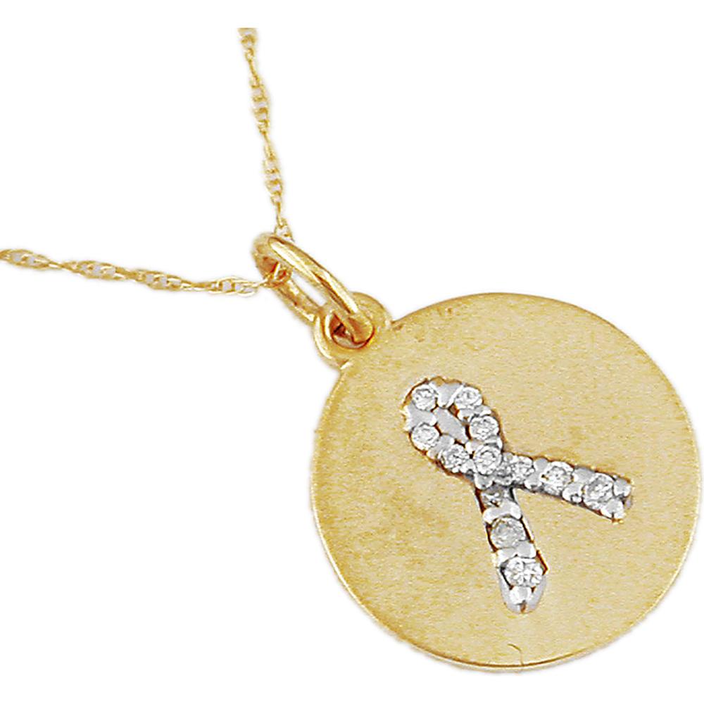 Royal 14K Yellow Gold Diamond Pendant - Timeless Elegance