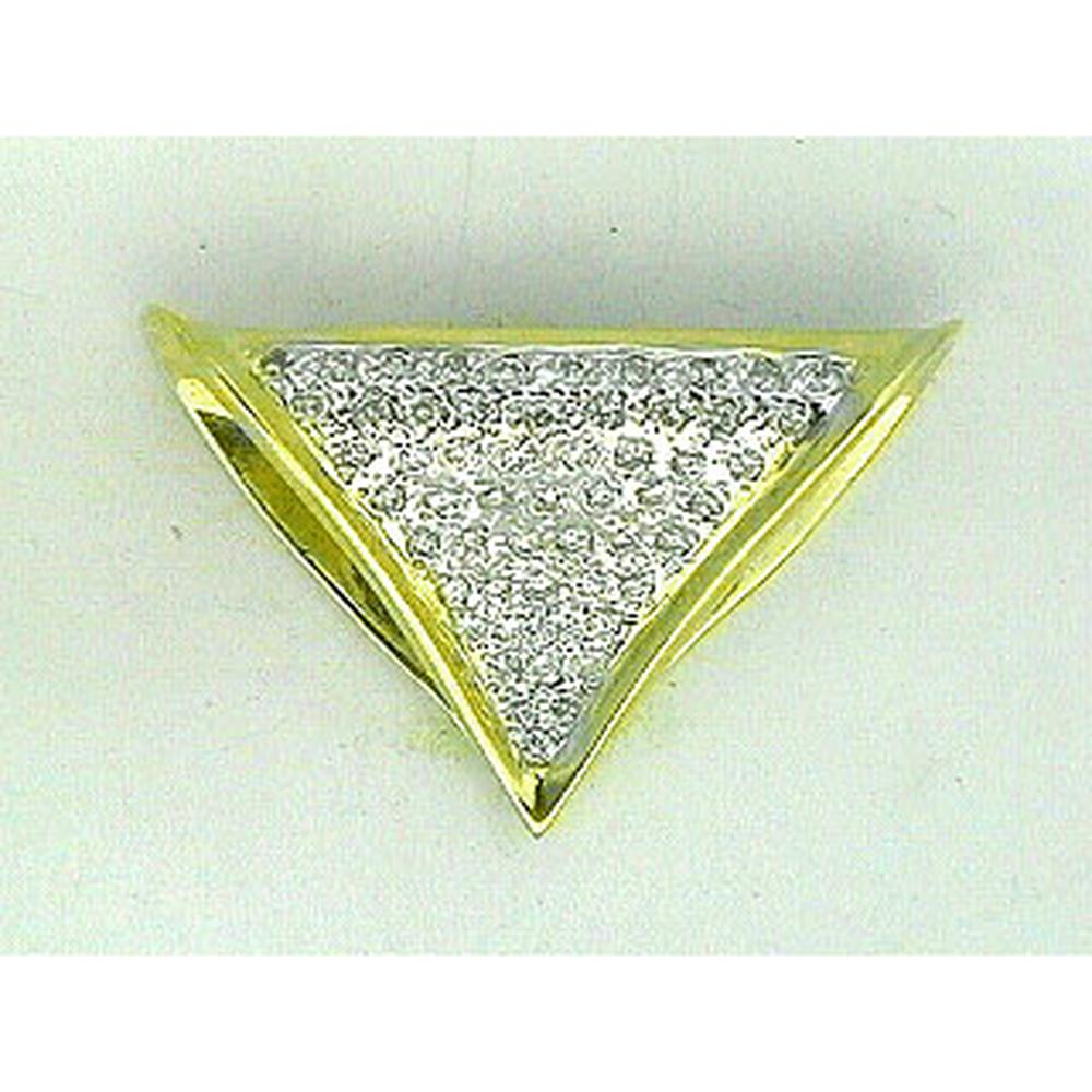 Royal 14K Yellow Gold Diamond Pendant - Timeless Elegance in Every Sparkle