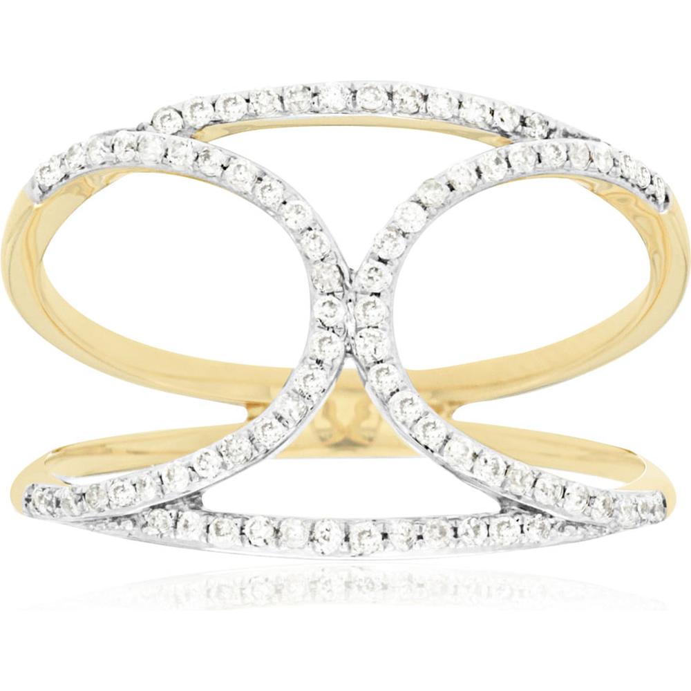 Royal 14K Yellow Gold Diamond Ring - 0.23 Carat Total Diamond Weight