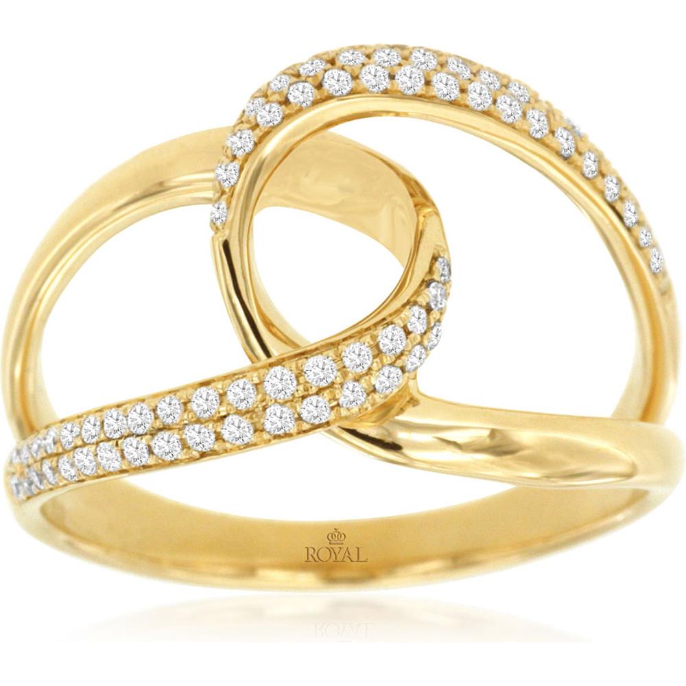 Royal 14K Yellow Gold Diamond Ring - 0.25 Carat Total Weight