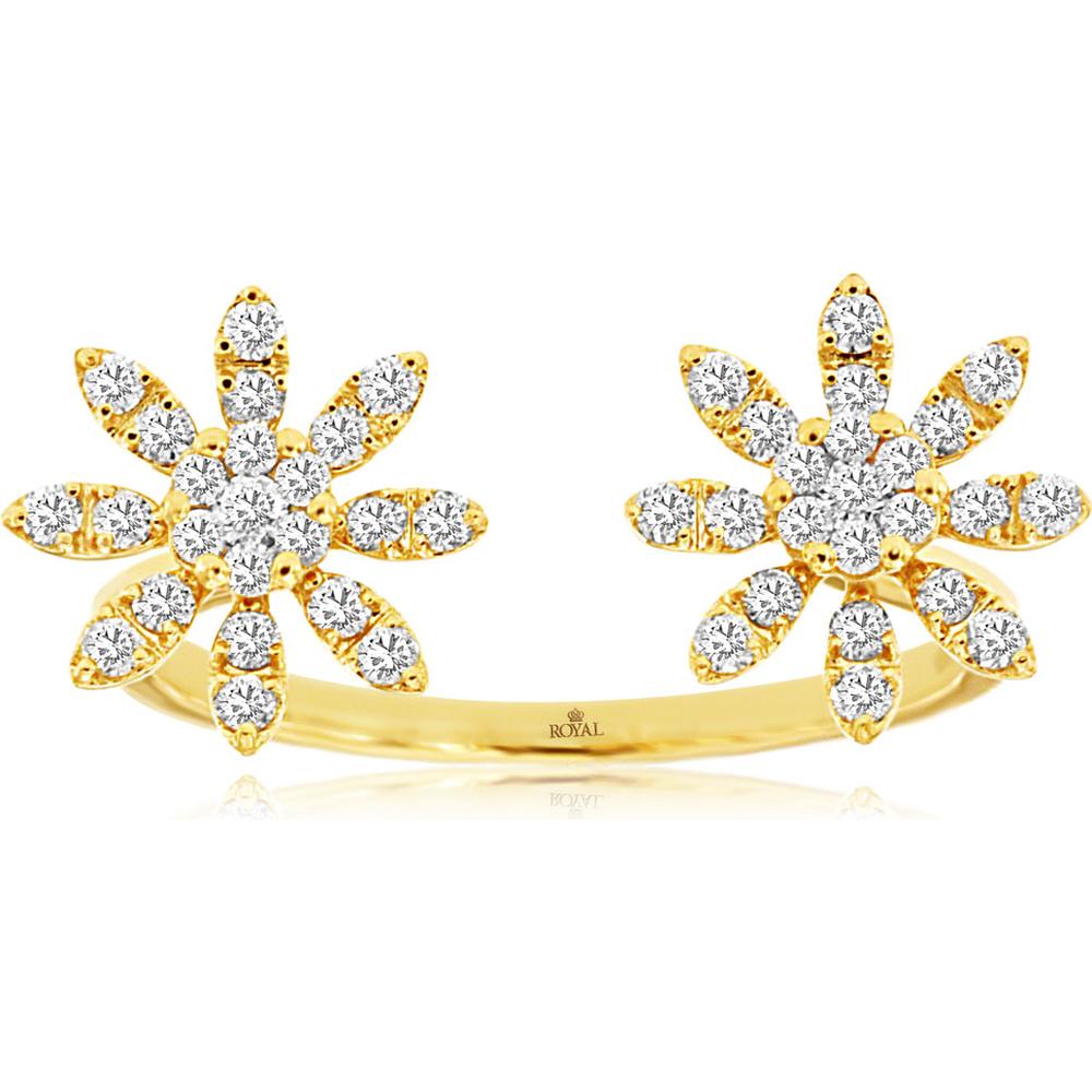 Royal 14K Yellow Gold Diamond Ring - 0.40 Carat Total Diamond Weight